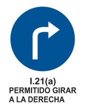 permitido girar derecha