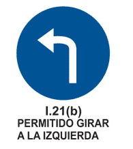 permitido girar izquierda