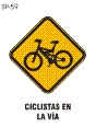 ciclistas en via