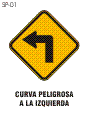 curva peligrosa izquierda