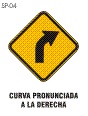 curva pronunciada derecha