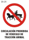 prohibido traccion animal
