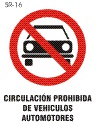 prohibido circular auto