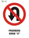 prohibido giro en u